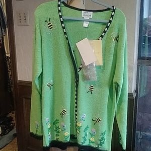 HSC new vtg embroidery sweater …new